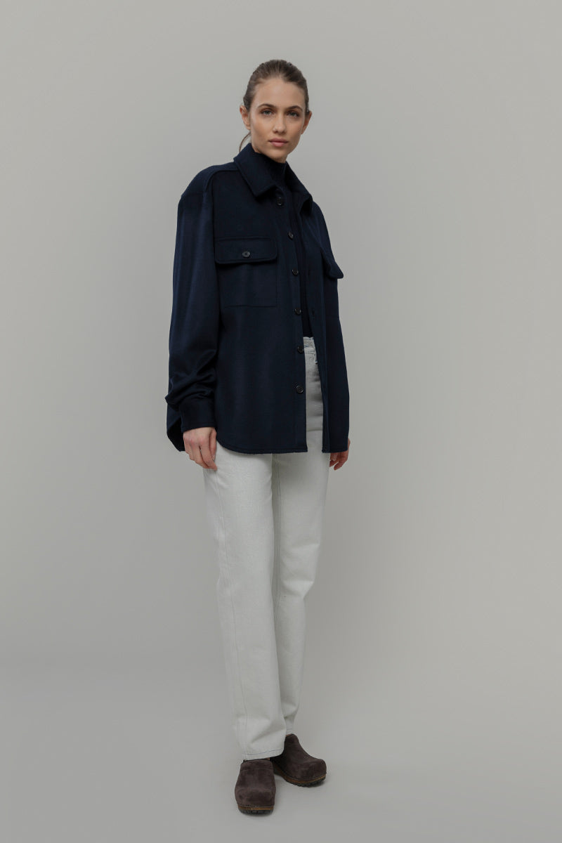 Overshirt Giacca Lana Donna e Uomo Unisex Lana Rigenerata - Rifò Lab Moda circolare made in Italy 