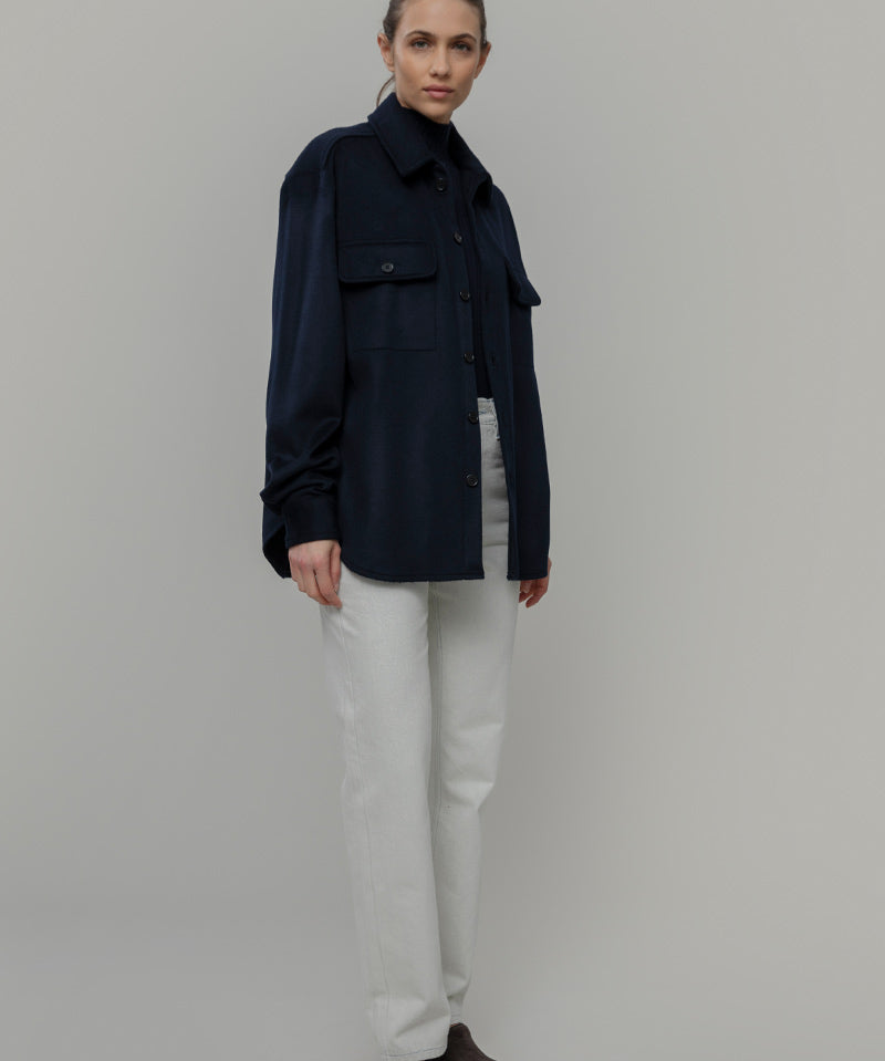 Overshirt Giacca Lana Donna e Uomo Unisex Lana Rigenerata - Rifò Lab Moda circolare made in Italy 