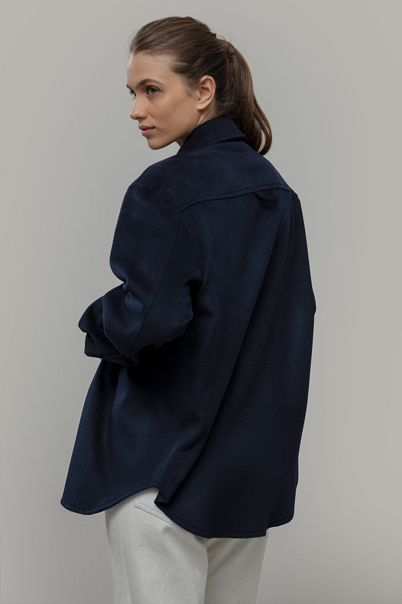 Overshirt Giacca Lana Donna e Uomo Unisex Lana Rigenerata - Rifò Lab Moda circolare made in Italy 