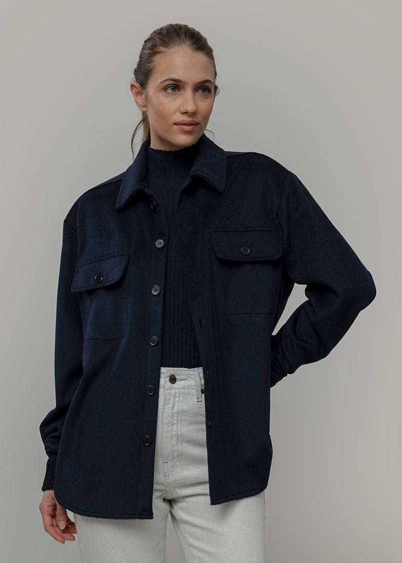 Overshirt Giacca Lana Donna e Uomo Unisex Lana Rigenerata - Rifò Lab Moda circolare made in Italy 