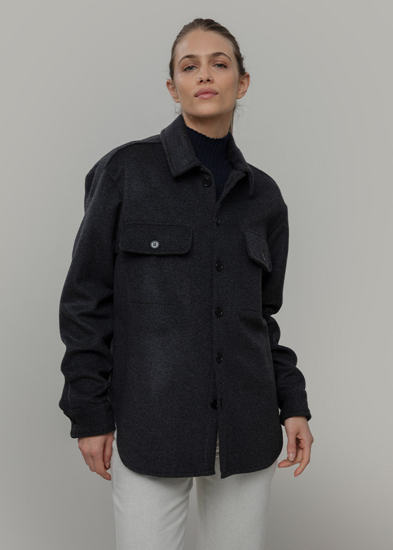 Overshirt Giacca Lana Donna e Uomo Unisex Lana Rigenerata - Rifò Lab Moda circolare made in Italy 