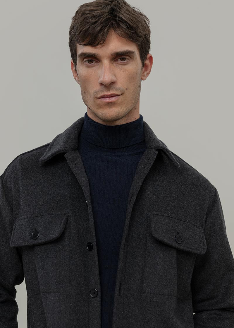 Overshirt Giacca Lana Donna e Uomo Unisex Lana Rigenerata - Rifò Lab Moda circolare made in Italy 