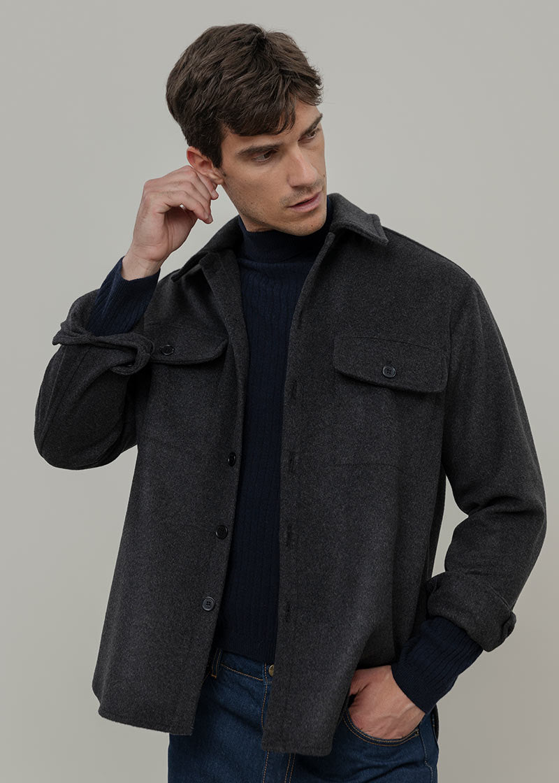 Overshirt Giacca Lana Donna e Uomo Unisex Lana Rigenerata - Rifò Lab Moda circolare made in Italy 