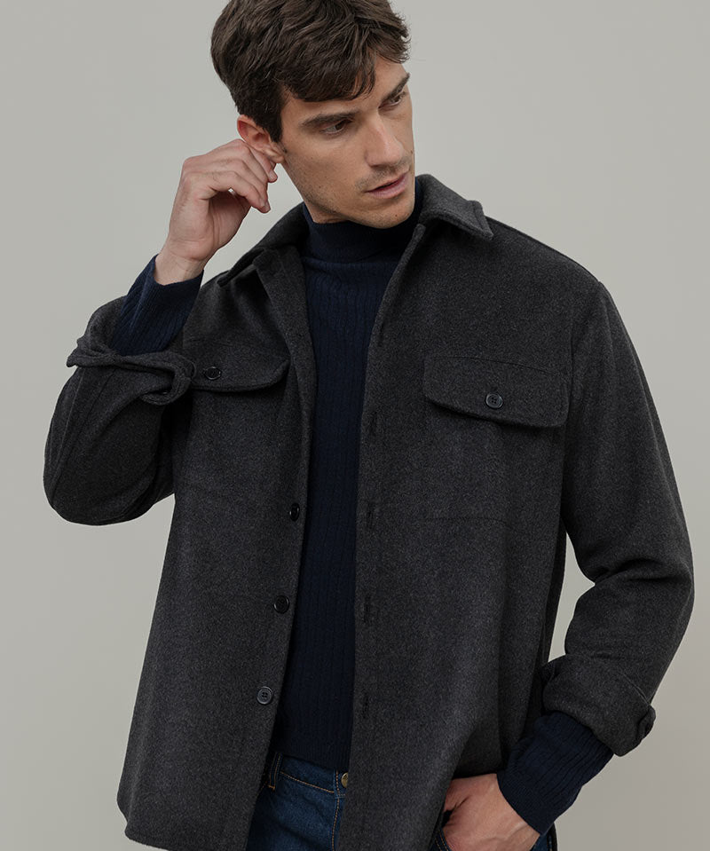 Overshirt Giacca Lana Donna e Uomo Unisex Lana Rigenerata - Rifò Lab Moda circolare made in Italy 