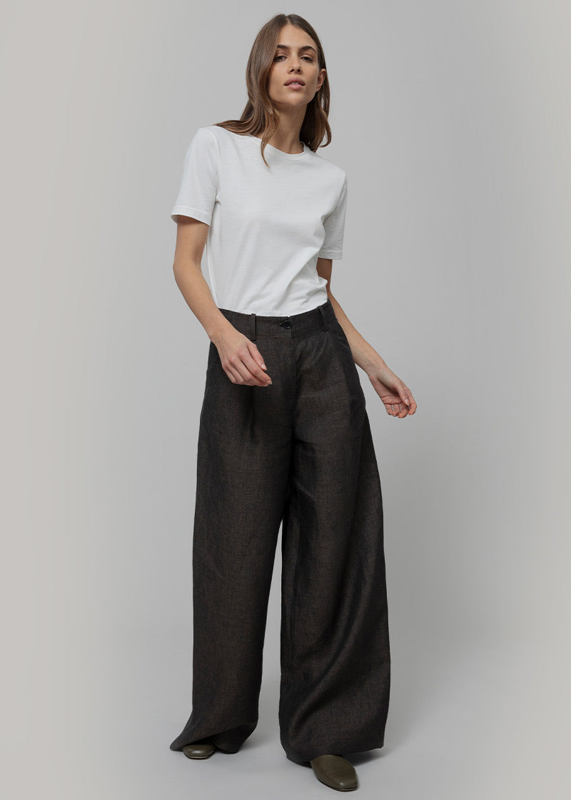 Pantaloni Lino Donna a Palazzo Marroni Milena - Rifò Lab Moda circolare made in Italy