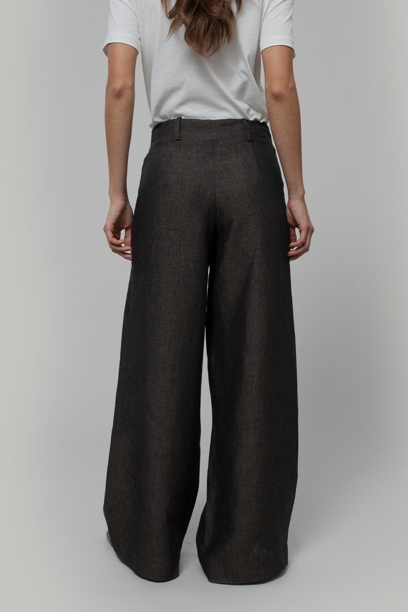 Pantaloni Lino Donna a Palazzo Marroni Milena - Rifò Lab Moda circolare made in Italy