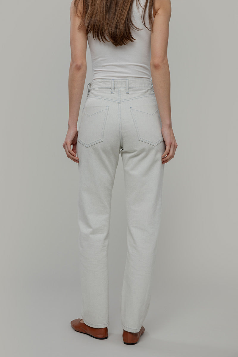 Ecrù | Pantaloni Jeans Donna Cotone Rigenerato Aglaia