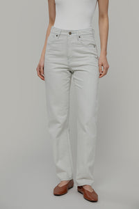 Ecrù | Pantaloni Jeans Donna Cotone Rigenerato Aglaia