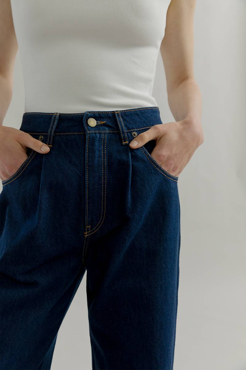 Jeans Wide Leg Donna Cotone Rigenerato Blu Consuelo – Rifò