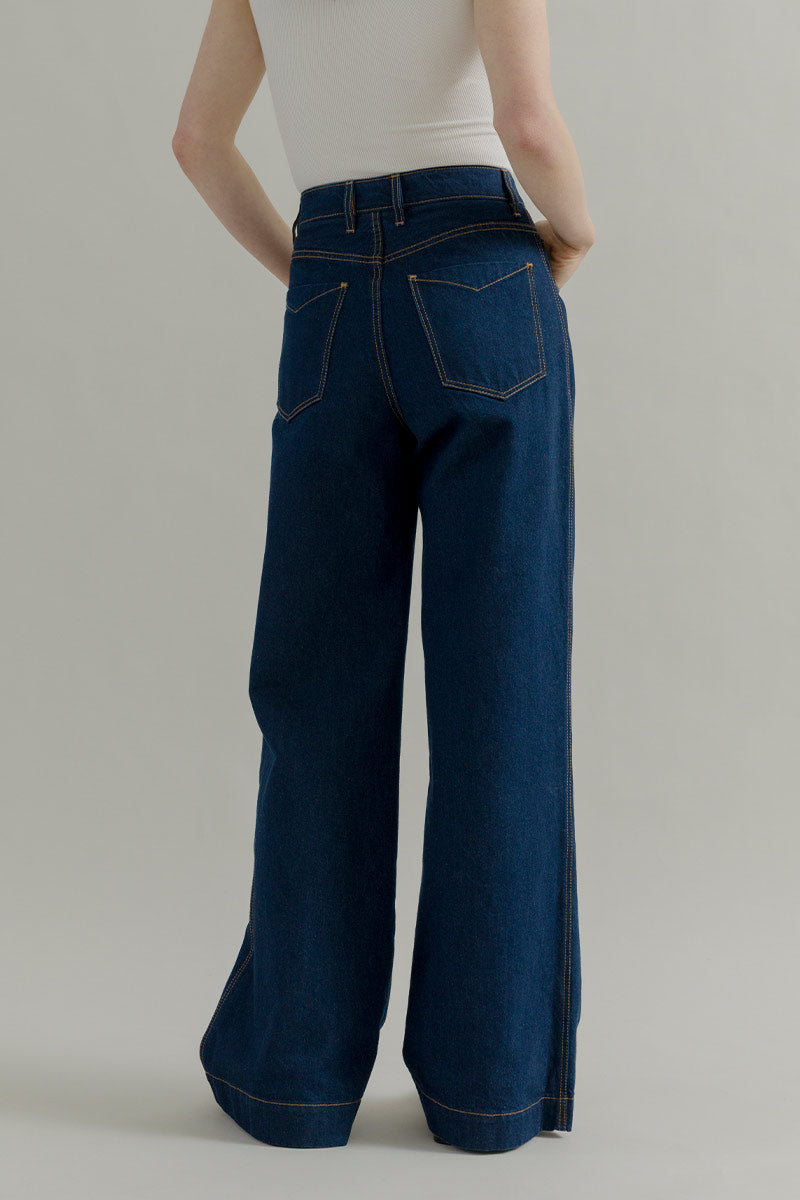 Jeans Wide Leg Donna Cotone Rigenerato Blu Consuelo – Rifò