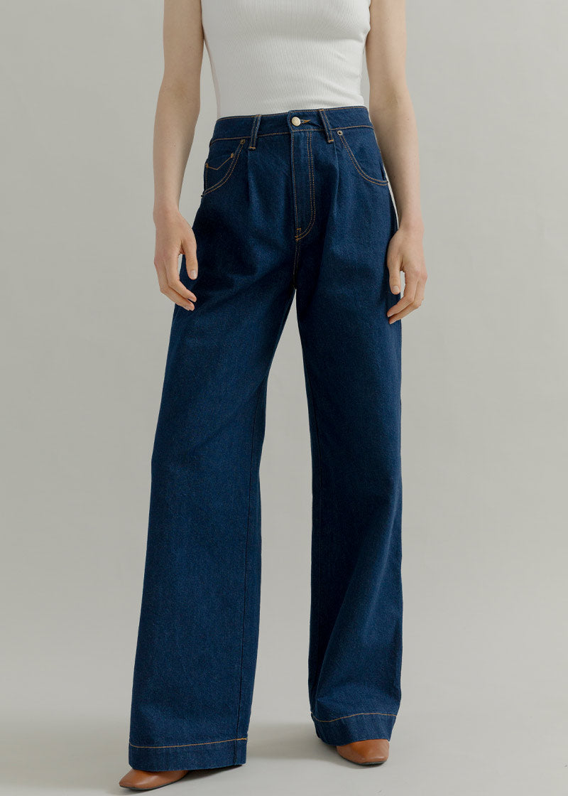 Jeans Wide Leg Donna Cotone Rigenerato Blu Consuelo – Rifò