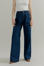 Jeans Wide Leg Donna Cotone Rigenerato Blu Consuelo – Rifò