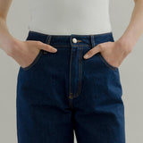 Pantaloni Jeans Wide Leg Donna Cotone Rigenerato Romina Blu – Rifò