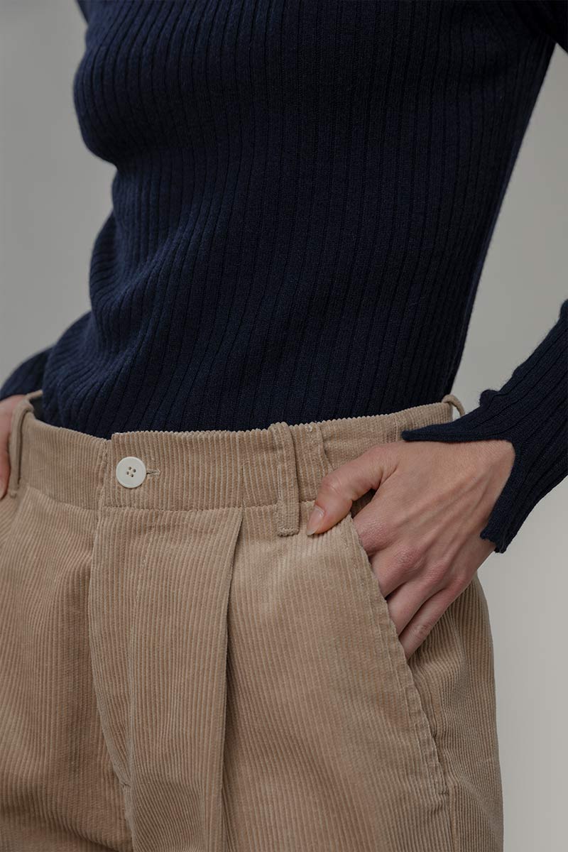 Pantaloni Velluto a Coste Donna Cotone Astrid - Rifò Lab Moda circolare made in Italy
