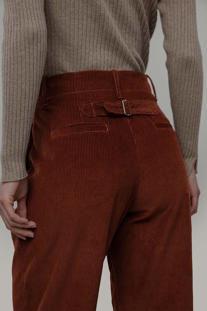 Pantaloni Velluto a Coste Donna Cotone Astrid - Rifò Lab Moda circolare made in Italy