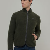 Giacca Pile Uomo Lana Rigenerata Uomo Verde - Rifò Lab Moda circolare made in Italy 