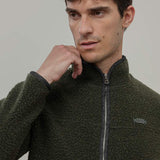 Giacca Pile Uomo Lana Rigenerata Uomo Verde - Rifò Lab Moda circolare made in Italy 