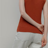 Maglia Polo Donna Senza Maniche Viscosa Rosa Blanca - Rifò Lab Moda circolare made in Italy