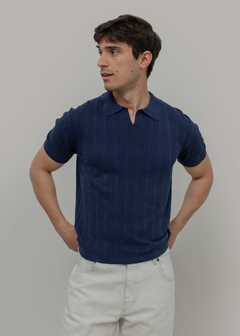 Polo Maniche Corte Uomo Seta Rigenerata Damiano