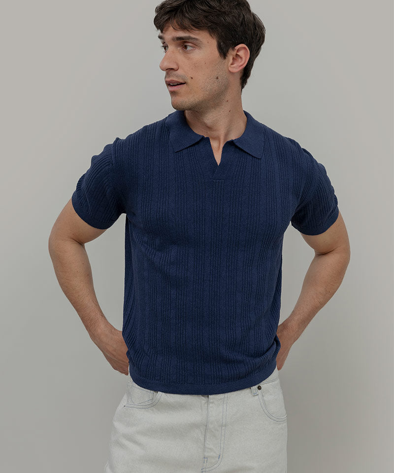 Polo Maniche Corte Uomo Seta Rigenerata Damiano