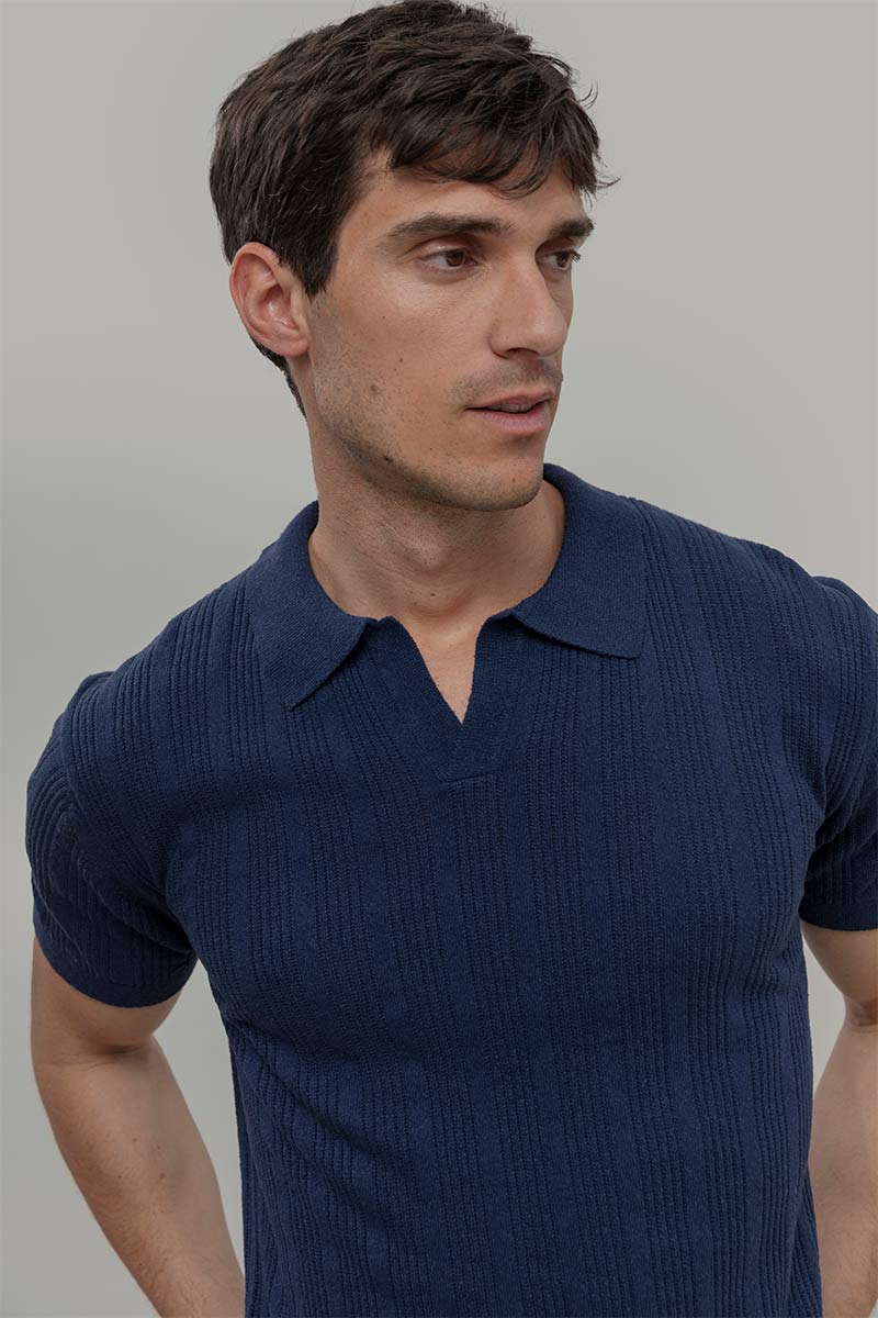 Polo Maniche Corte Uomo Seta Rigenerata Damiano