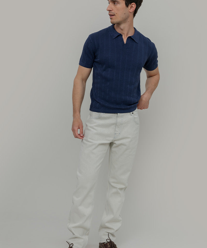 Polo Maniche Corte Uomo Seta Rigenerata Damiano