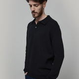 Maglione Polo Uomo Cashmere Riciclato Bernardo - Rifò Lab Moda circolare made in Italy
Nero Ardesia