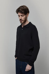 Maglione Polo Uomo Cashmere Riciclato Bernardo - Rifò Lab Moda circolare made in Italy
Nero Ardesia