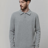 Maglione Polo Uomo Cashmere Riciclato Bernardo - Rifò Lab Moda circolare made in Italy
Grigio Calce