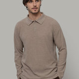 polo-uomo-cashmere-rigenerato-ezio-beige - Rifò Lab Moda circolare made in Italy 