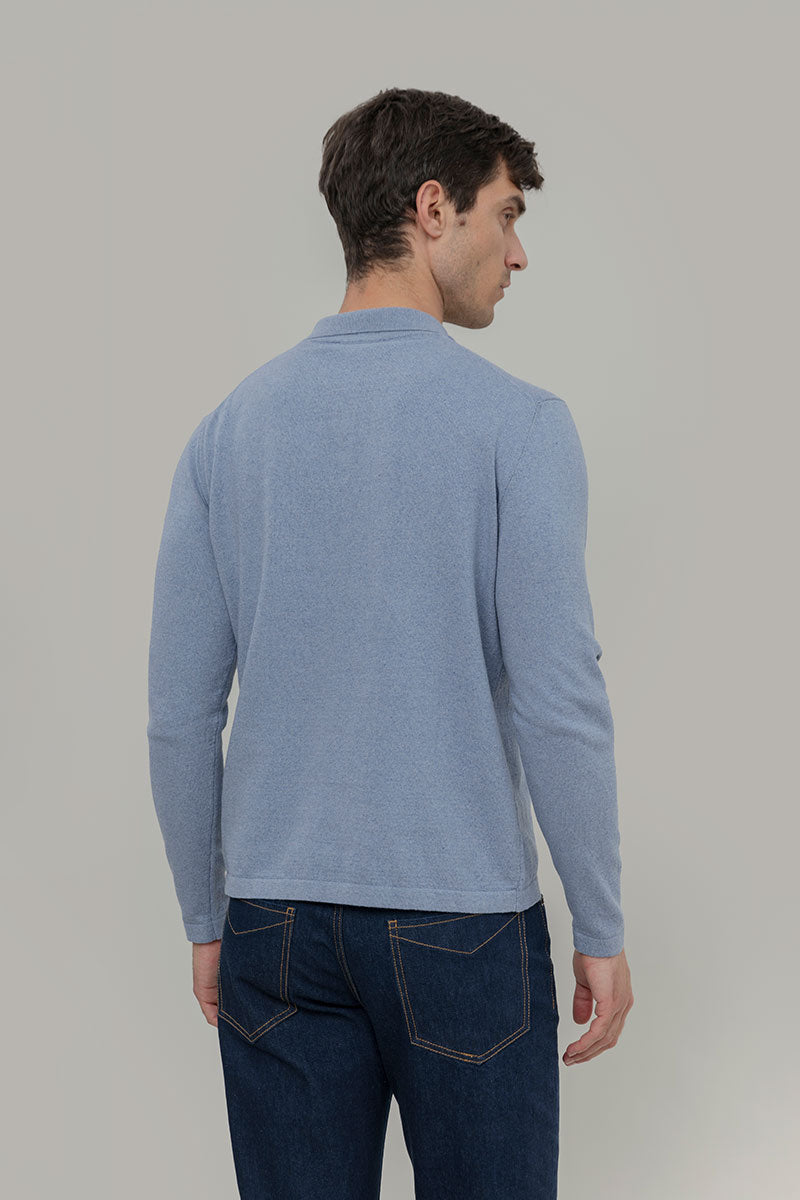 Polo Maniche Lunghe Uomo Cotone Rigenerato Antonio - Rifò Lab Moda circolare made in Italy