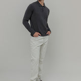 Polo Maniche Lunghe Uomo Cotone Rigenerato Antonio - Rifò Lab Moda circolare made in Italy