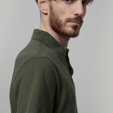 Maglietta Polo Uomo Maniche Corte Cotone Verde Militare Luigi - Rifò