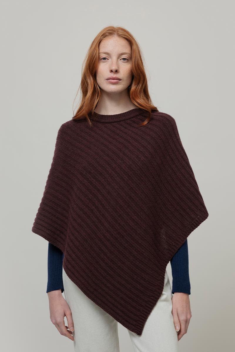 Poncho Donna Lana Rigenerata Mantella Linda - Rifò
Marrone Caffé