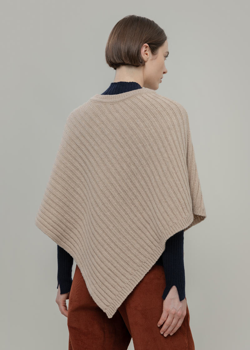 Mantella Donna Poncho Donna Lana Linda - Rifò Lab Moda circolare made in Italy