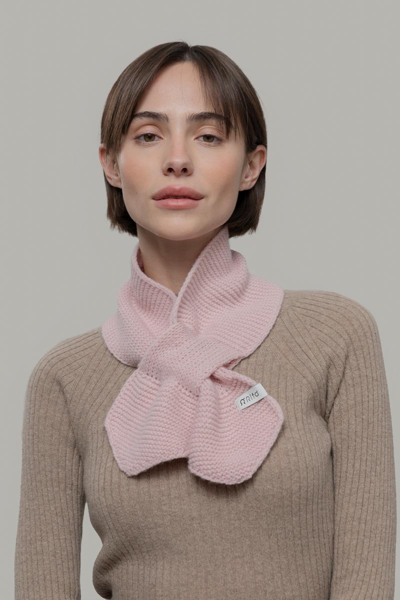 Sciarpa Fiocco Donna Cashmere Rigenerato Britta - Rifò Lab Moda circolare made in Italy