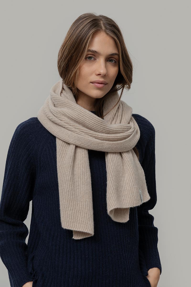Sciarpa Costine cashmere rigenerato Federico - Rifò Lab Moda circolare made in Italy