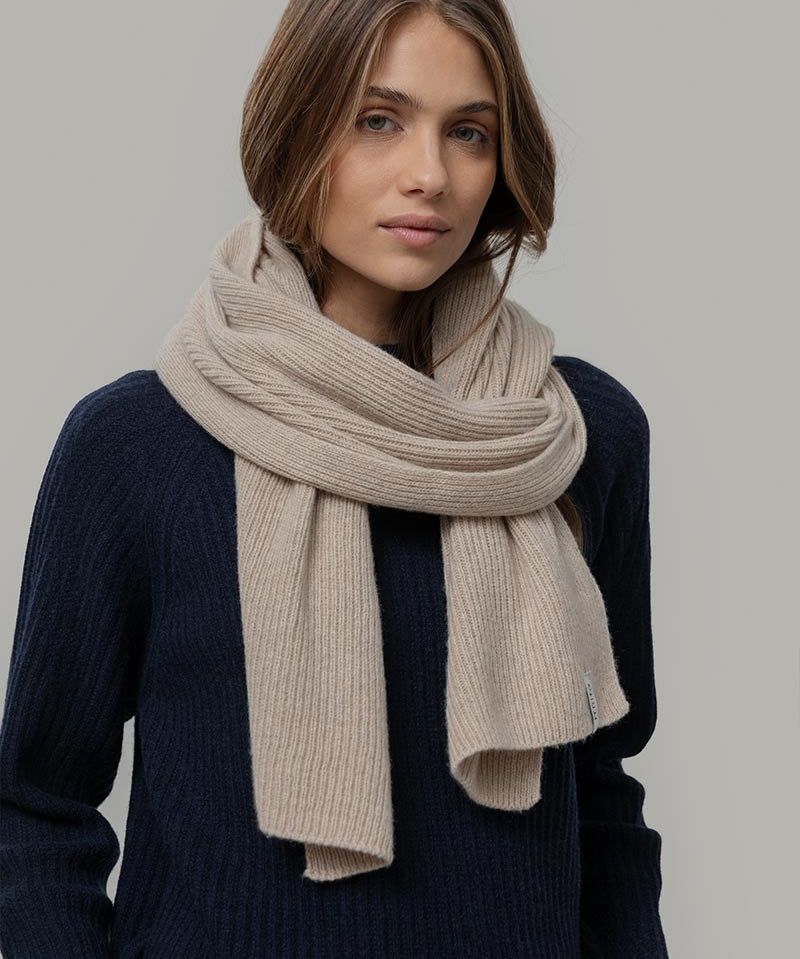 Sciarpa Costine cashmere rigenerato Federico - Rifò Lab Moda circolare made in Italy