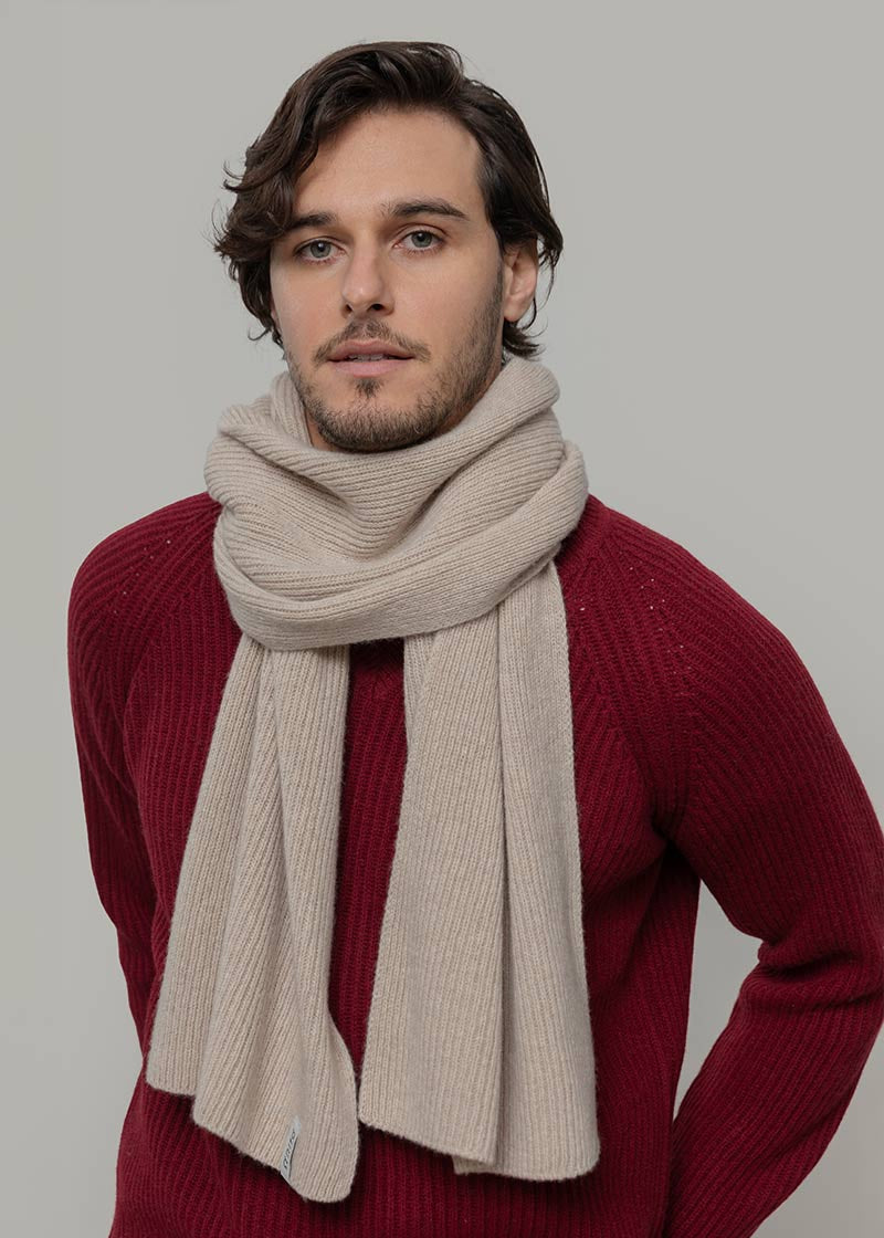 Sciarpa Costine cashmere rigenerato Federico - Rifò Lab Moda circolare made in Italy