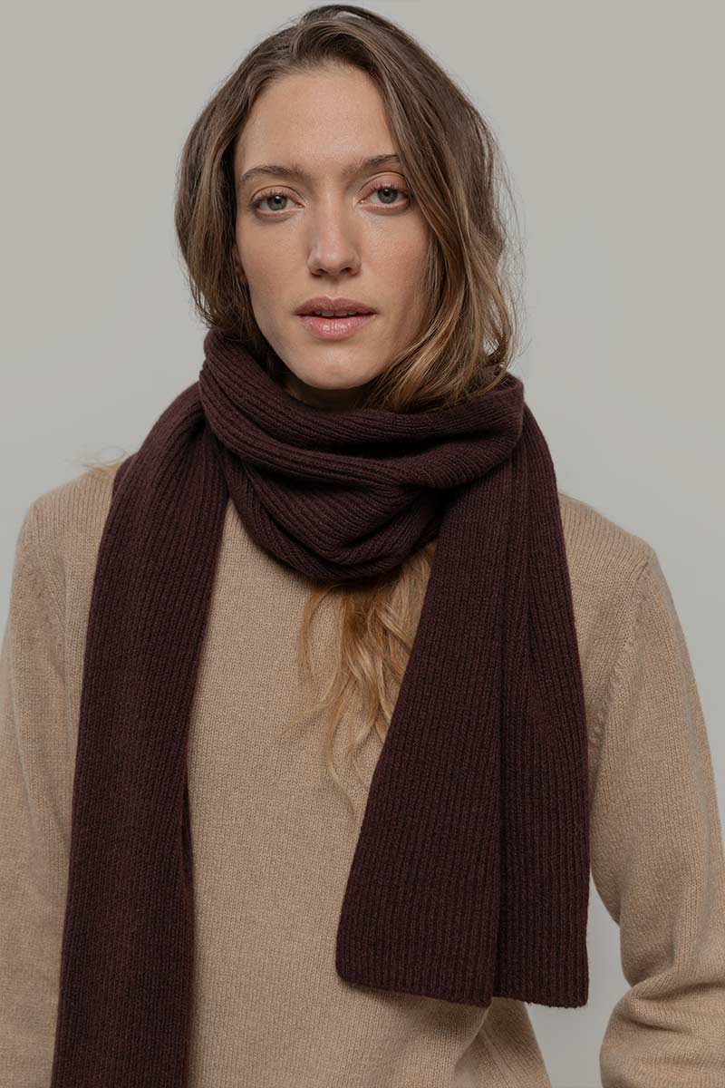 Sciarpa Costine cashmere rigenerato Federico - Rifò Lab Moda circolare made in Italy