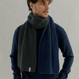 Sciarpa Cashmere Donna Uomo Rigenerato Verde Blu Julia - Rifò Lab Moda circolare made in Italy