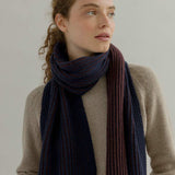 Sciarpa Cashmere Donna Uomo Rigenerato Blu Julia - Rifò Lab Moda circolare made in Italy