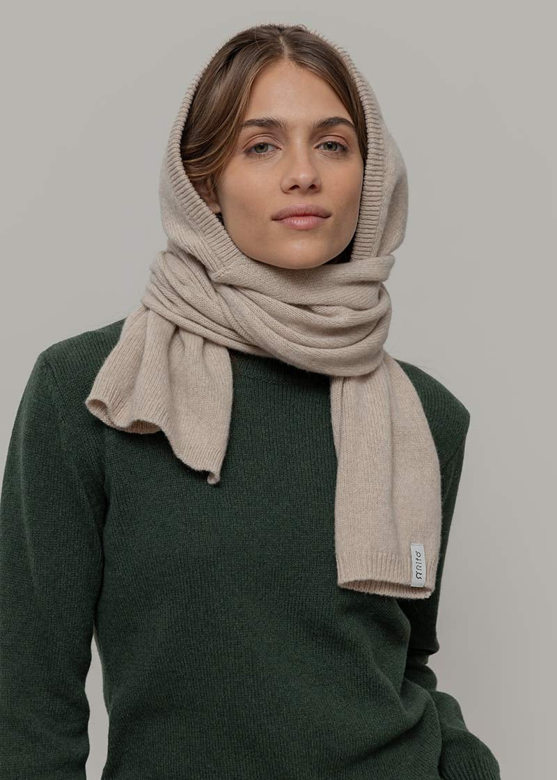 Sciarpa-cappuccio Cashmere Ilenia - Rifò Lab Moda circolare made in Italy