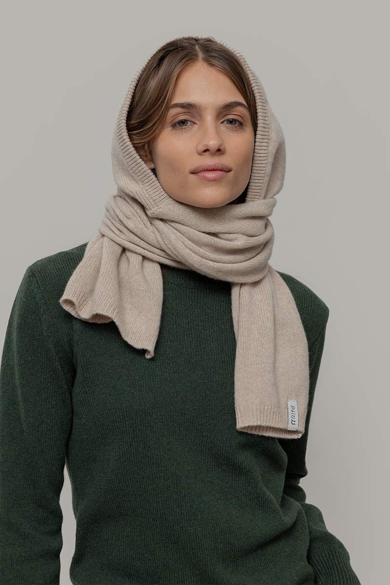 Sciarpa-cappuccio Cashmere Ilenia - Rifò Lab Moda circolare made in Italy