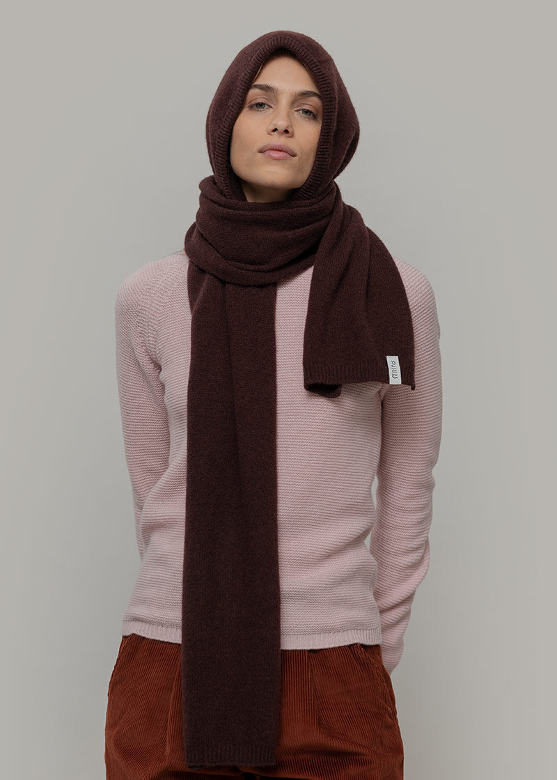 Sciarpa-cappuccio Cashmere Ilenia - Rifò Lab Moda circolare made in Italy