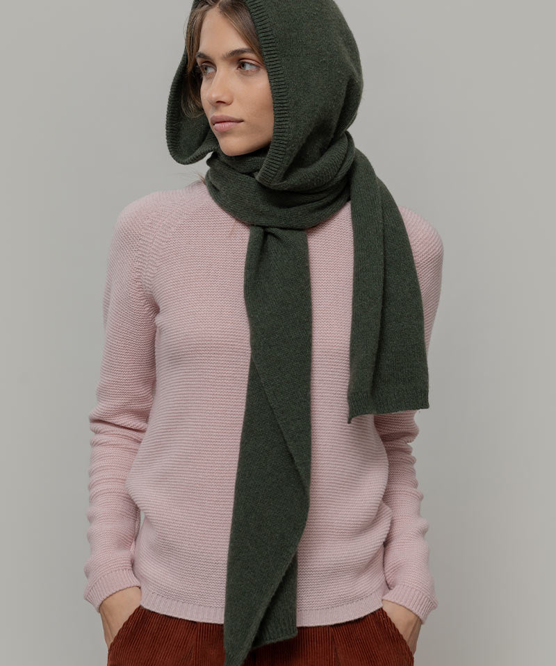 Sciarpa-cappuccio Cashmere Ilenia - Rifò Lab Moda circolare made in Italy