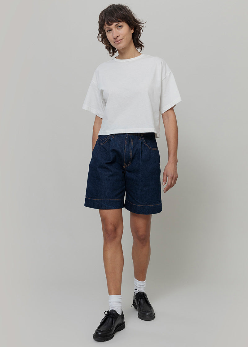 Shorts Donna Pantaloncini Jeans Riciclato Blu Enrica  - Rifò Lab Moda circolare made in Italy