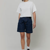 Shorts Donna Pantaloncini Jeans Riciclato Blu Enrica  - Rifò Lab Moda circolare made in Italy