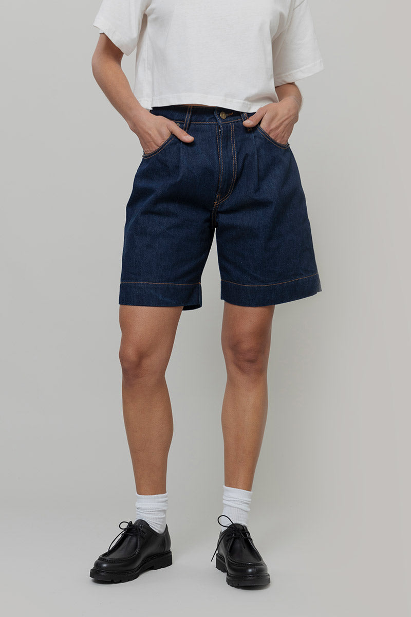 Shorts Donna Pantaloncini Jeans Riciclato Blu Enrica  - Rifò Lab Moda circolare made in Italy