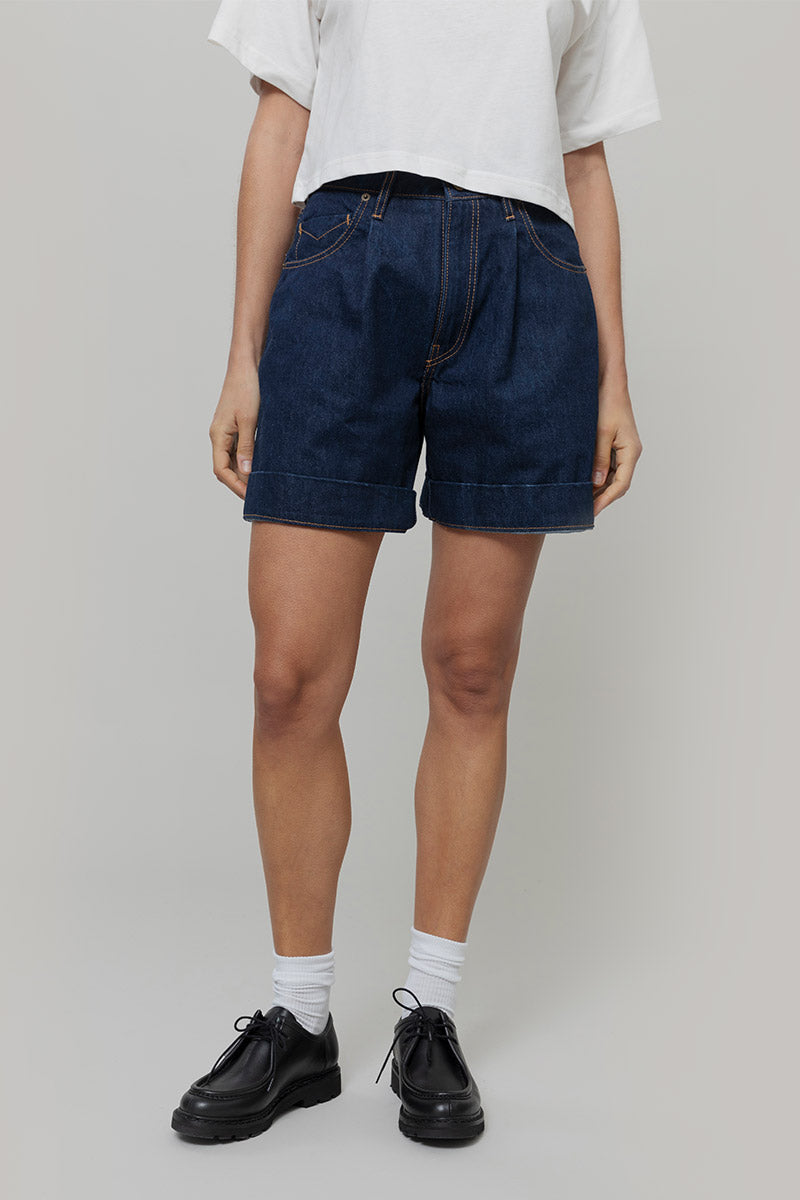 Shorts Donna Pantaloncini Jeans Riciclato Blu Enrica  - Rifò Lab Moda circolare made in Italy